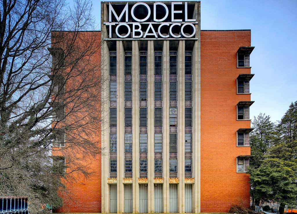 Model Tobacco building exterior February 5, 2021.